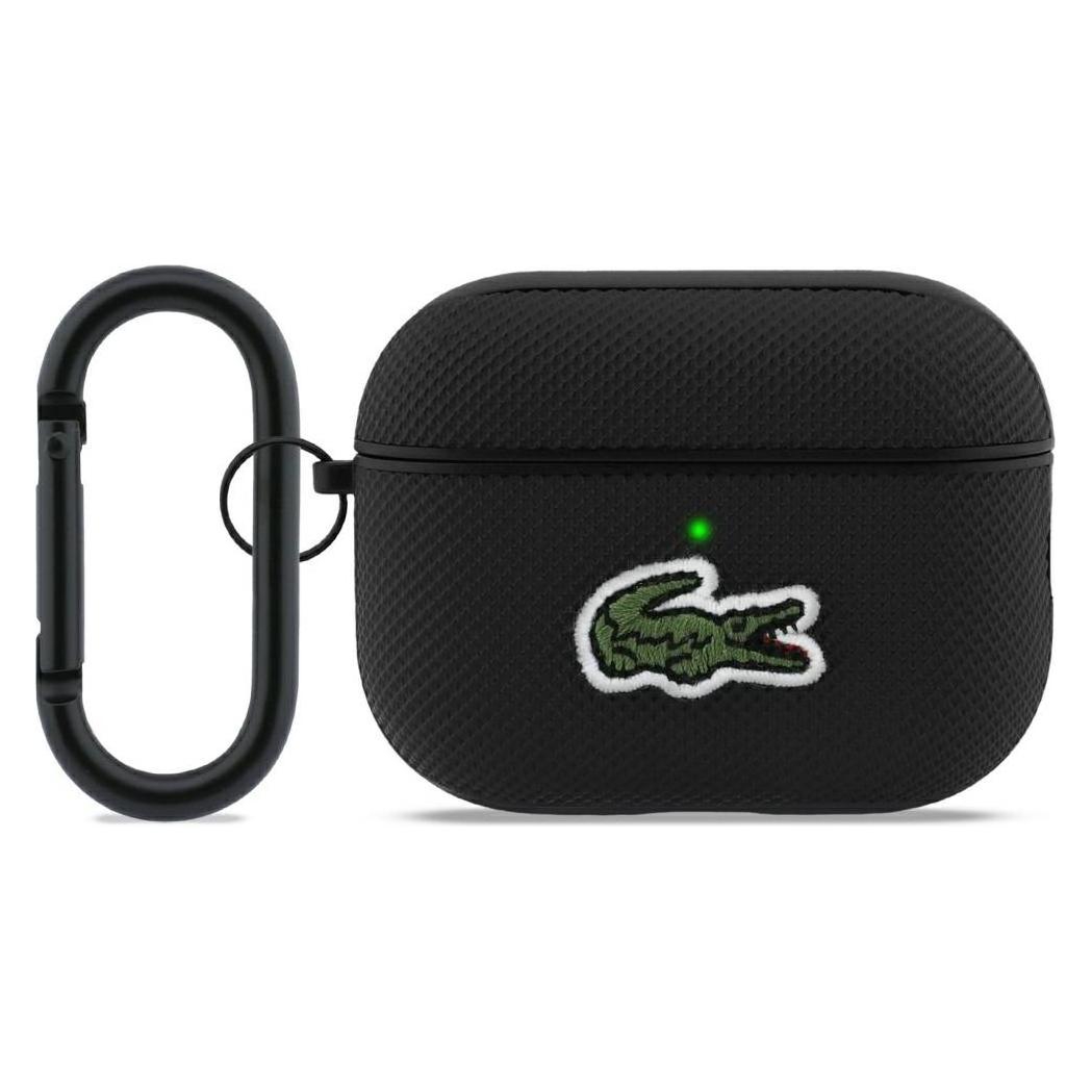 Lacoste Case Petit Pique Croc Logo for AirPods Pro 3 black (Kopfhörer Hülle) (LCAP3PVCK)