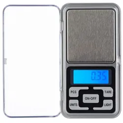 Relaxdays 4 x Digitale Feinwaage Mini Schwarz,Silber,Transparent