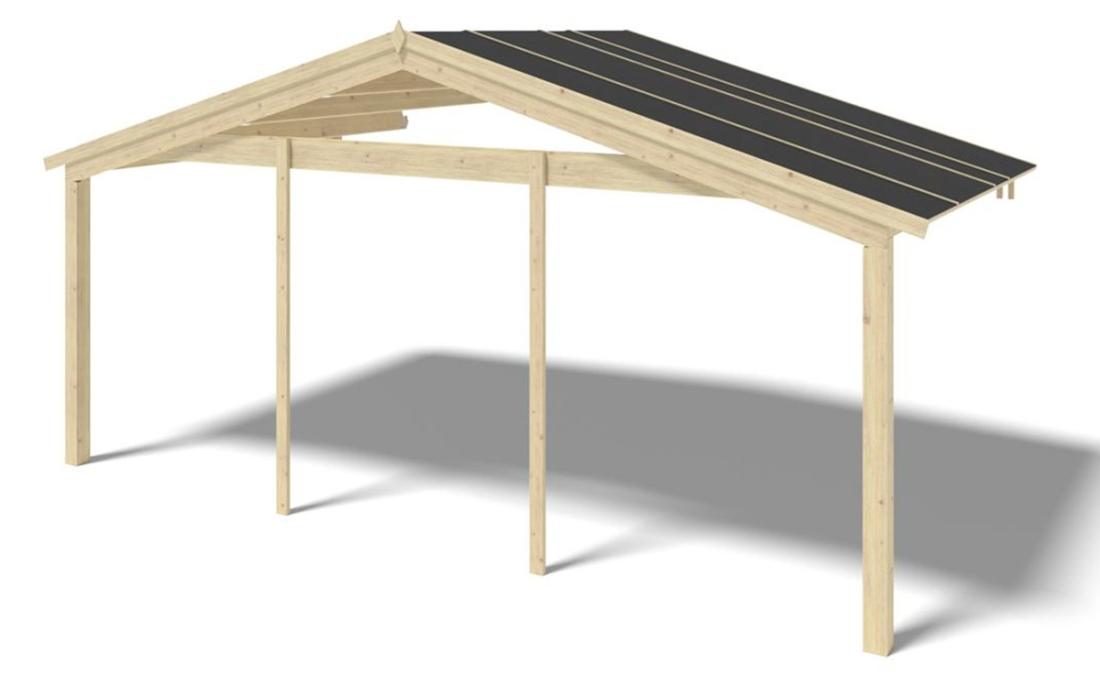 Überdachung für Veranden, Terrassen und Gartenhäuschen - 6x3m