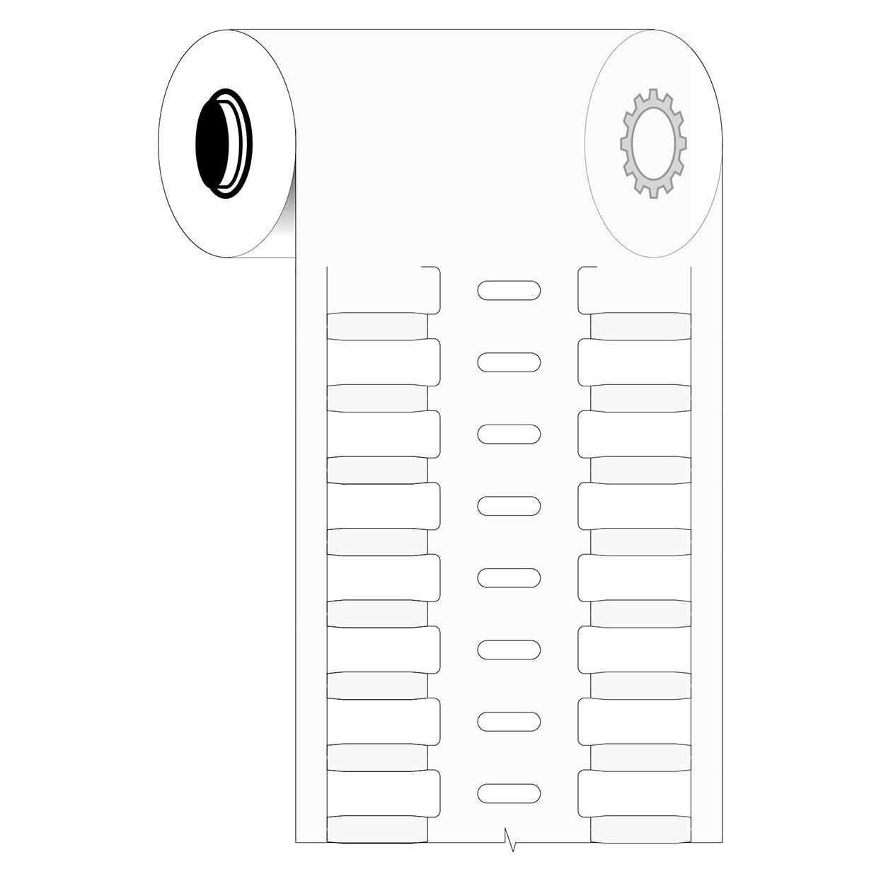 Brady B33-16x4,4-7697-WT, stabile Durasleeve(R) Drahtmarkierereinschübe, Polyester, Weiss, PVC-Eins (68 mm) (B33-16X4.4-7697-WT)