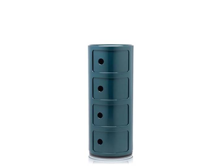 Kartell Componibili\, Conteneur 4 éléments\, Bleu\, Base Ronde