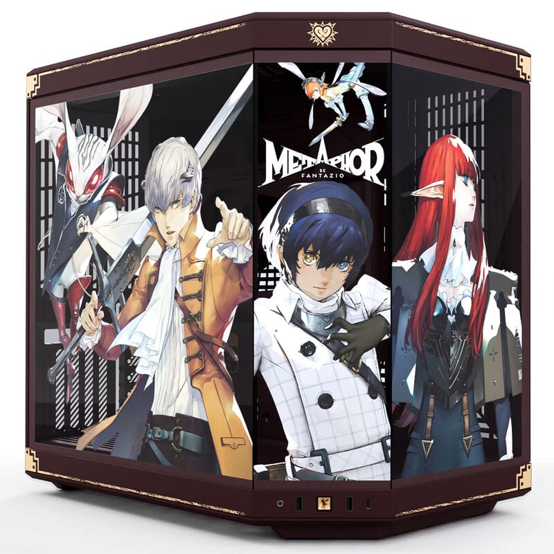 HYTE Y70 Metaphor: ReFantazio PC-Gehäuse, Midi-Tower, E-ATX, Tempered Glass - bordeauxrot