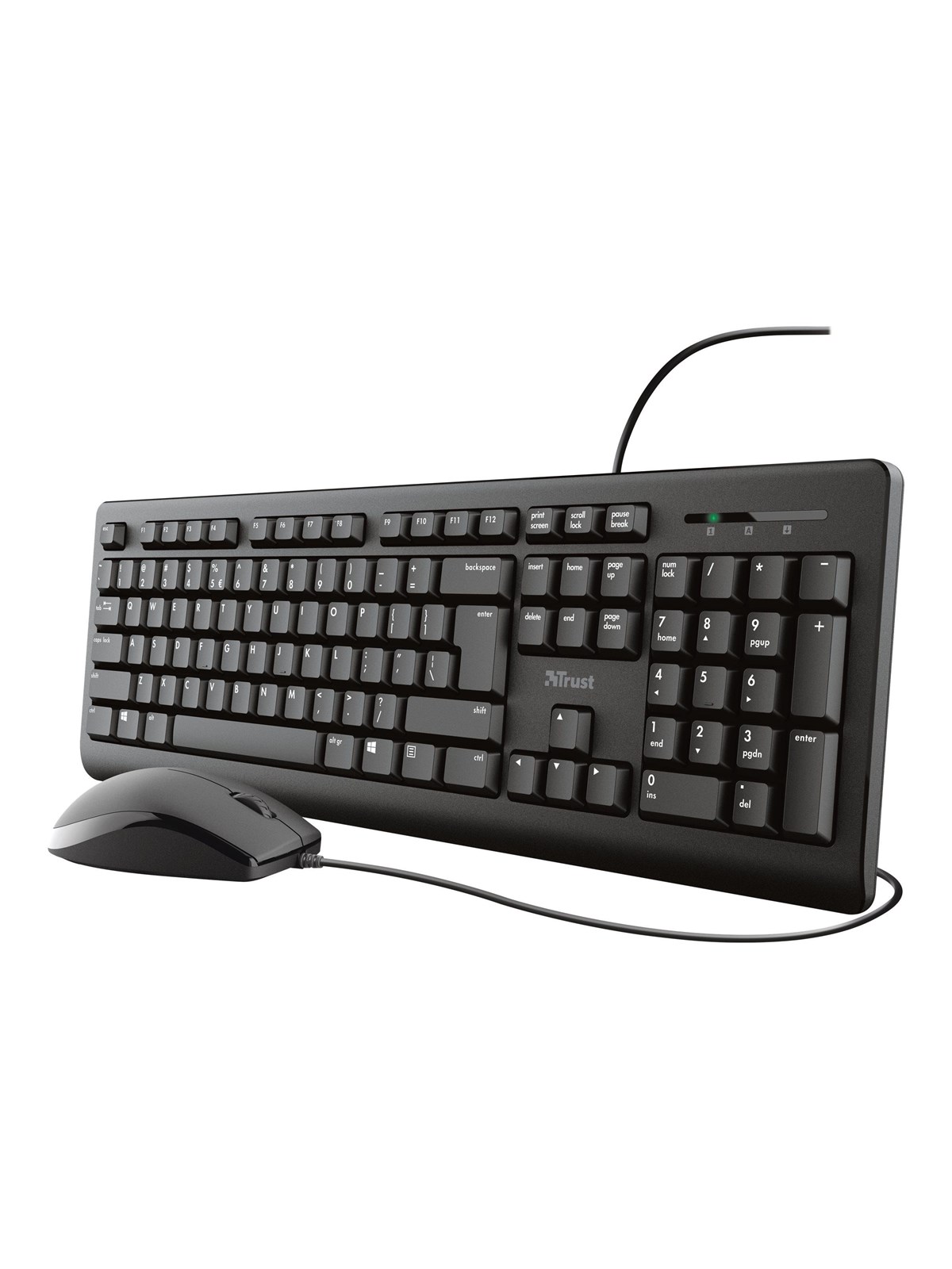 Trust Primo - Tastatur & Maus Set - Schwarz
