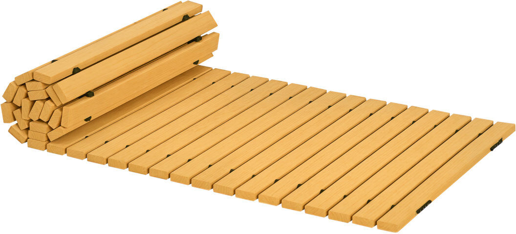 Outsunny Rollable Wooden Garden Pathway - Solid Pine Wood 185 x 60 cm Yellow