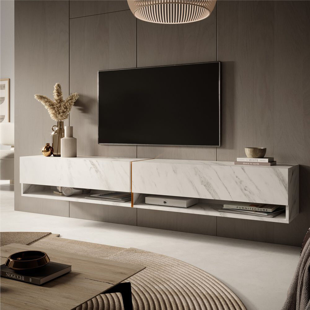 Canora Grey Ameetha TV Stand for TVs up to 75" White 75"