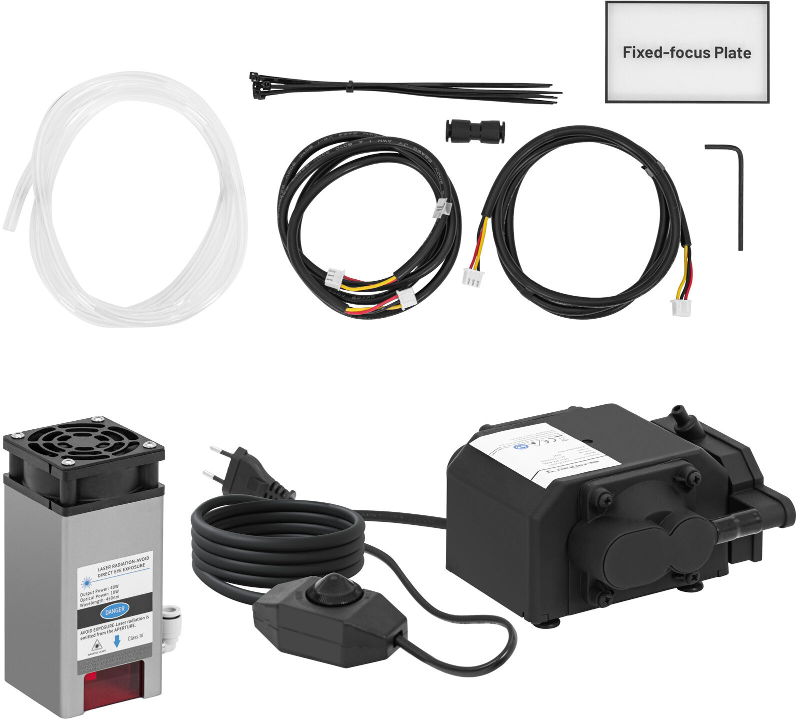 Steinberg Air Assist Laser - mit Fixfokusplatte - 10 W - 27 l/min - für Laserschnitt / Lasergravur SBS-LEM-40ML