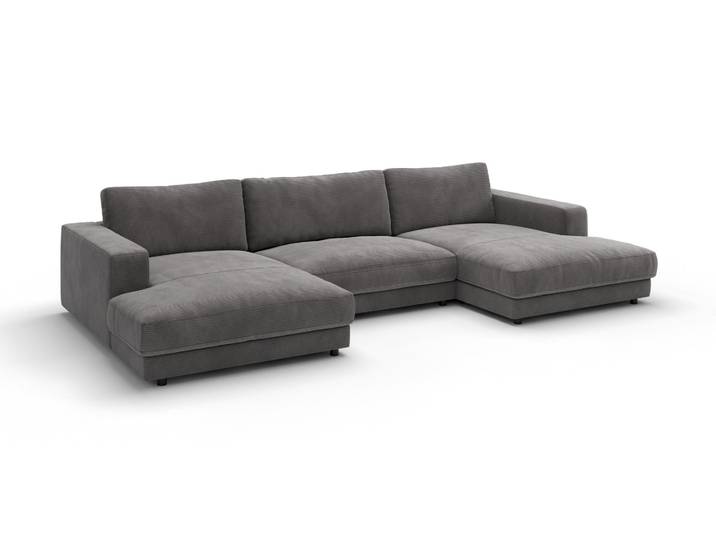 Candy High End 2.0 Wohnlandschaft Cord/Tonnentaschenfederkern