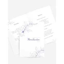 Menükarten Hochzeit selbst gestalten mit Spruch und Fotos im Onlinedesigner bei Meine-Kartenmanufaktur.de