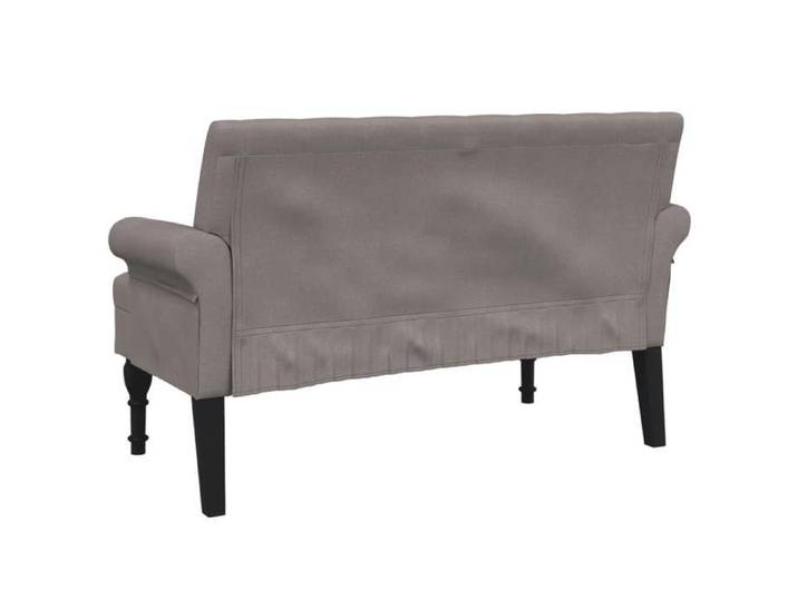 Black Friday  Banc salon - JILL - Banquette/Coffre - avec dossier taupe 120x62x75 5 cm - tissu BB313