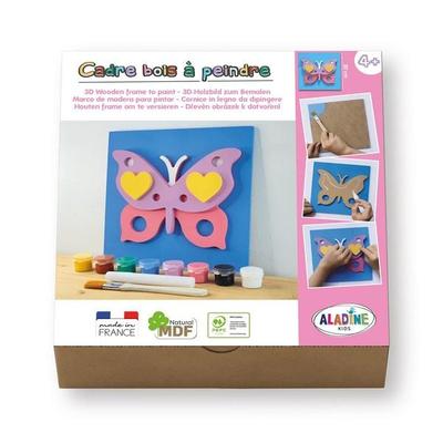 ALADINE - 3D-Holzbild zum Bemalen Schmetterling