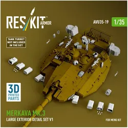 ResKit Merkava Mk.3 large exterior detail set V1 (3D Printed) for Meng