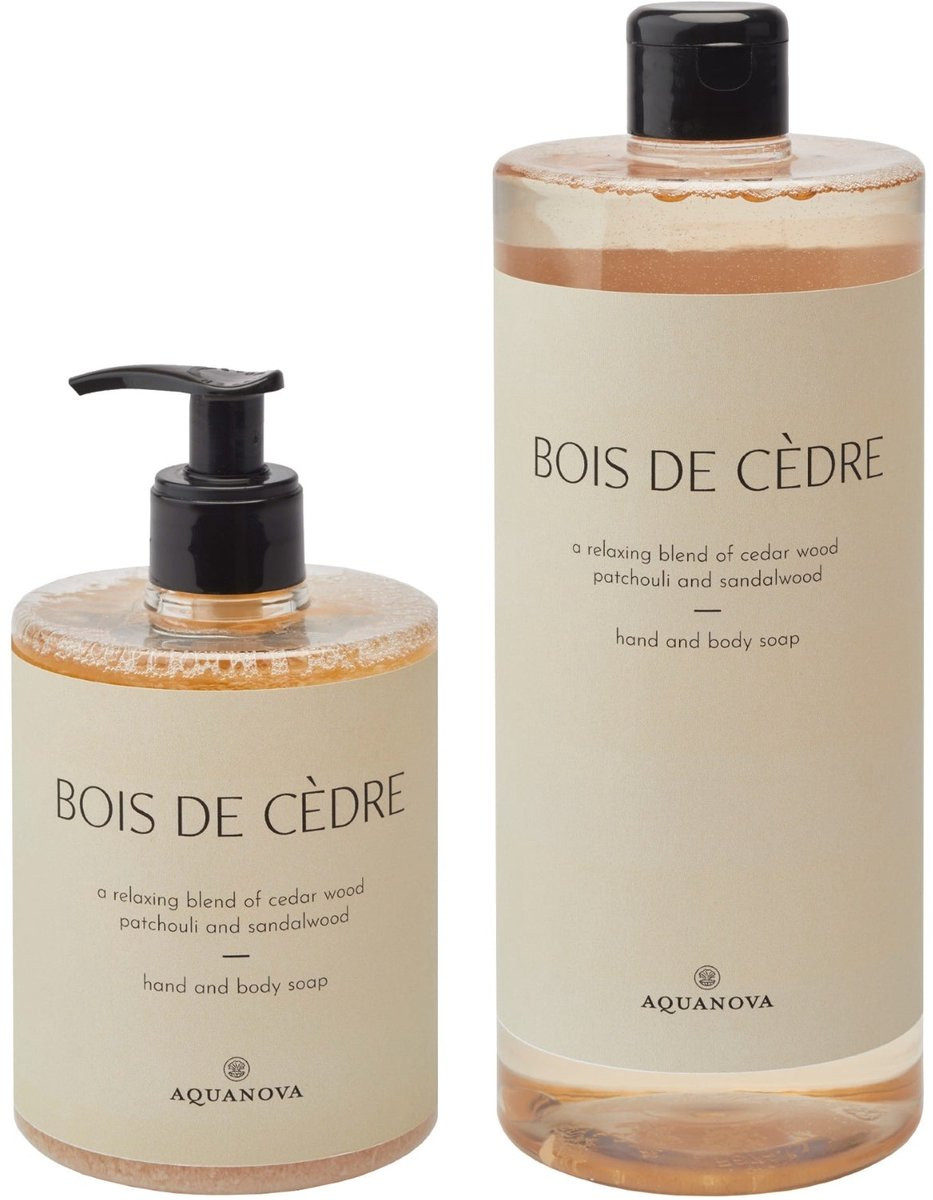 Aquanova Zeep en Navulling Paris Bois De Cedre Set - Beige - Polyester