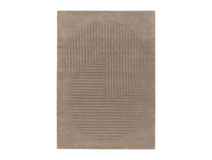NJRD Levels Circles Wollteppich Maulwurfbraun, 200x300 cm