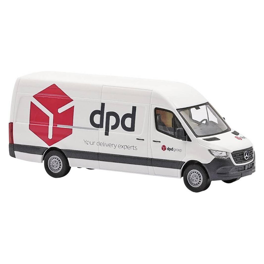 Busch 52634 H0 PKW Modell Mercedes Benz Sprinter langer Radstand, DPD (52634)