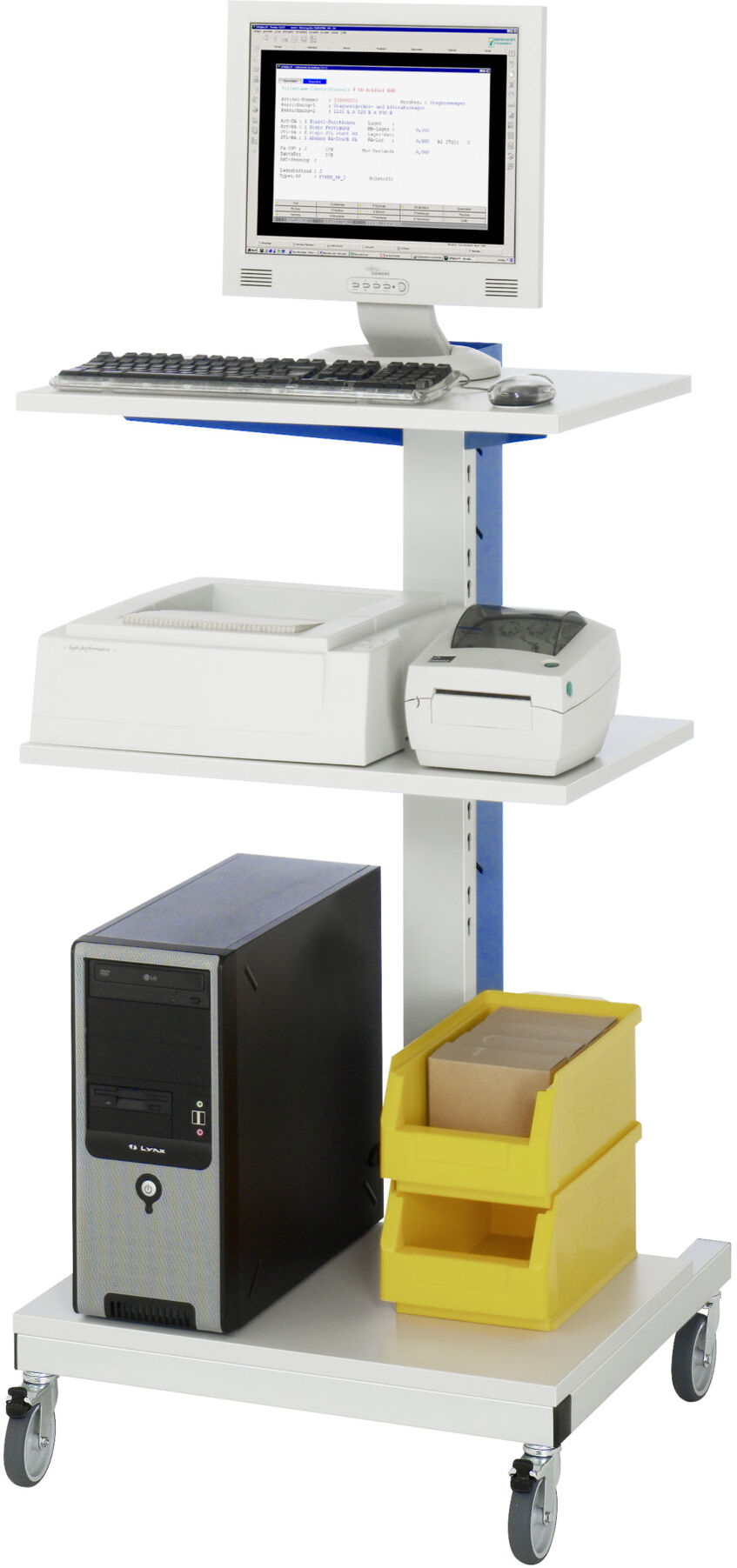 Rau Computer-Ständer mobil BxTxH 650x650x1150mm (07-6001F.11)