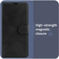 Cazy Premium-Geldbörsen-Etui, Magnetisches Geldbörsen-Etui, Kartenfächer, Ständer (Samsung Galaxy XCover7 Pro), Smartphone Hülle, Schwarz