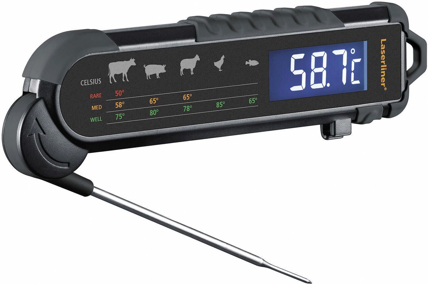 Bratenthermometer "Laserliner ThermoMaître", schwarz (bunt), Temperaturmessgeräte, Bratenthermometer bunt Einheitsgröße
