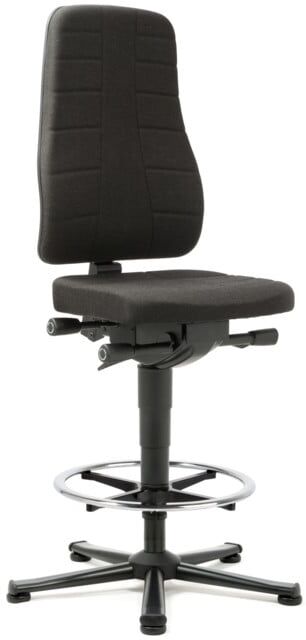 All-In-One Highline siège haut sur patins Bimos, rembourrages en tissu noir (9641-6801)