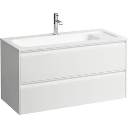 Laufen Waschtischunterbau MEDA, 442x972x504 mm, 2 Schubladen, integrierte Griffleiste, multicolor