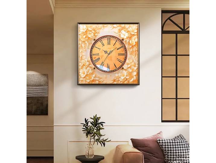 Horloge murale de luxe européenne légère, alliage de cuir, salon, décoration de porche, moderne, ménage, nouveau