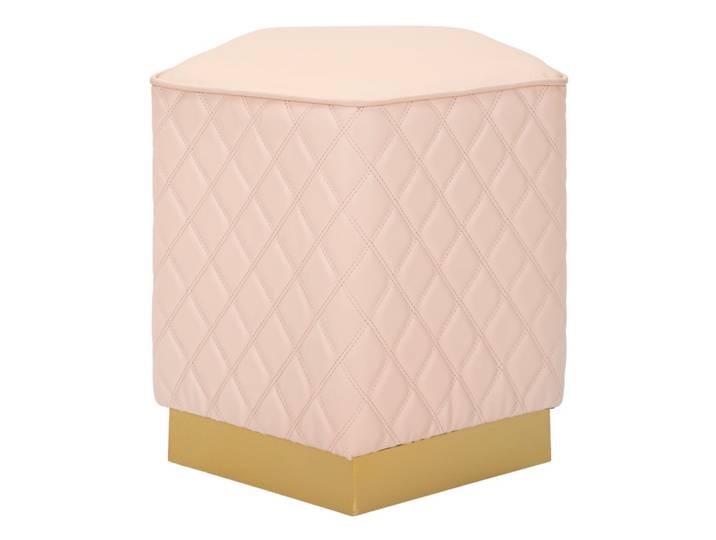 Pouf pentagonal en simili cuir 35x35x38 cm
