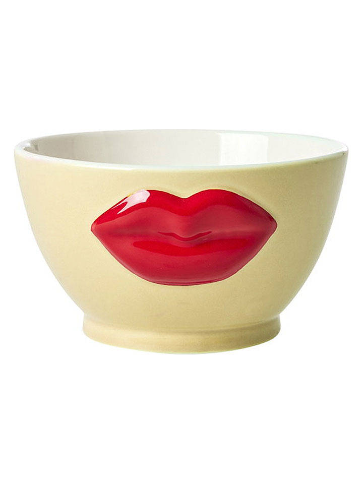 Rice Schale "Red Lips" in Gelb - 250 ml - onesize