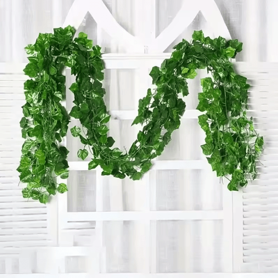Uplift Curations 10PCS Artificial Ivy Leaf Garland Hanging Greenery Vines For Home & Event Decor grapes 4m (2 String)