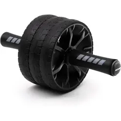 NEOLYMP Bauchtrainer für Zuhause mit Knieauflagen Matte, Größe 31 x 17 cm in Schwarz Schwarz