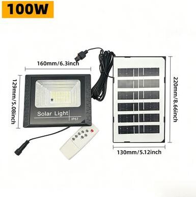 Uplift Picks Powerful Solar LED Flood Light Remote Control Waterproof Outdoor Security Spotlight 100 W