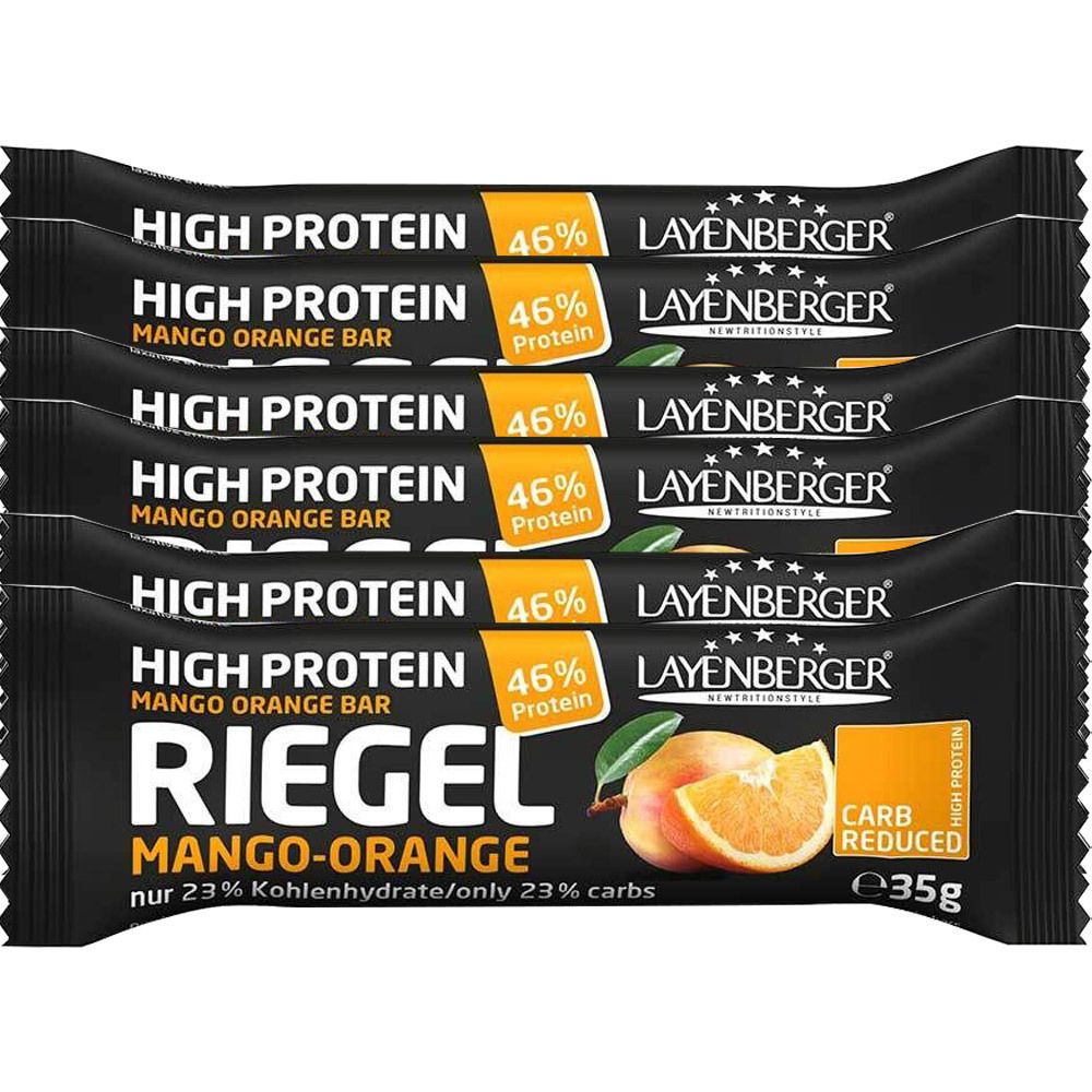 Layenberger LowCarb.One Protein Riegel, Mango-Orange 6x35 g Riegel