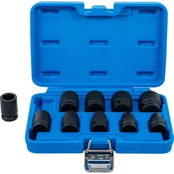 BGS 74296 Satz Kraft Steckschlüsseleinsätze Sechskant Zollgrößen 3/8"-15/16" Antrieb 12,5mm (1/2")