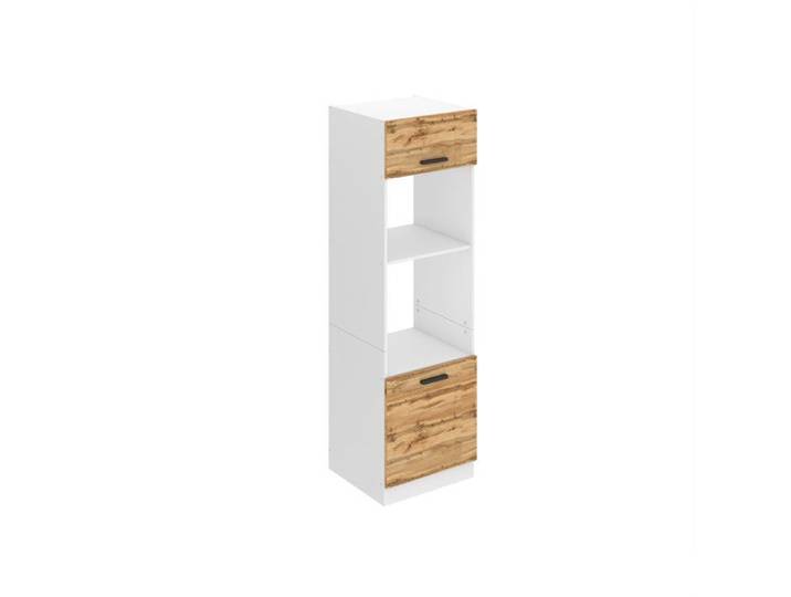 Meuble de cuisine - BELINI - Armoire de rangement - 2 portes - Chêne wotan - 57 6x60x204 cm