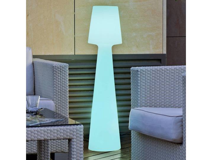 Newgarden Lola LED-Stehleuchte Akku, Höhe 110 cm Lola, dimmbar, weiß / opal, Kunststoff, Modern