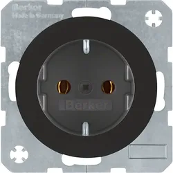 Hager/Berk SCHUKO-Steckdose sw/gl 47432045