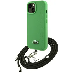 Lacoste Etui Iconic Petit Pique Crossbody Cord MagSafe do iPhone 15 zielony, Handykette, Grün