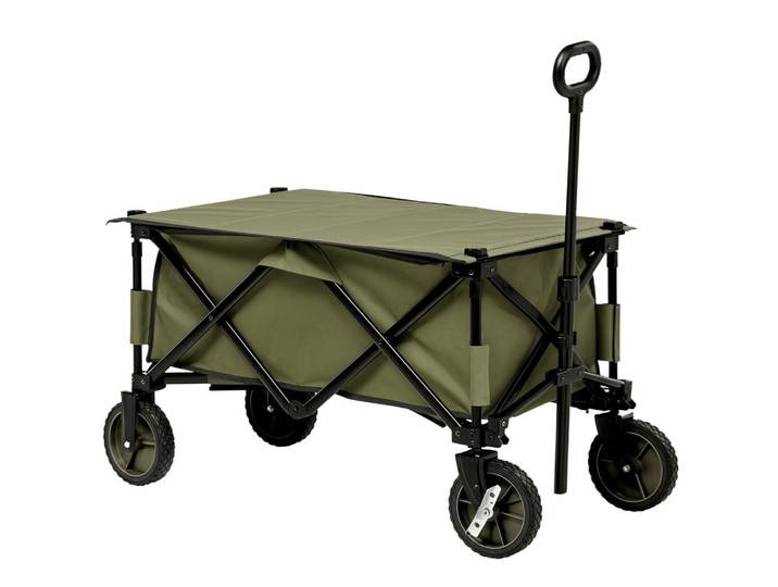 ComfortXL Gartenwagen De-18762, Grün, Metall, 55x93x108 cm, Gartenzubehör, Gartenpflege