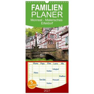 Familienplaner 2027 - Monreal - Malerisches Eifeldorf mit 5 Spalten (Wandkalender, 21 x 45 cm) CALVENDO