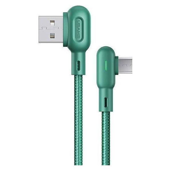 Usams USB-A USB cable - microUSB 1.2 m green (6958444948614) (1.20 m) (6958444948614)