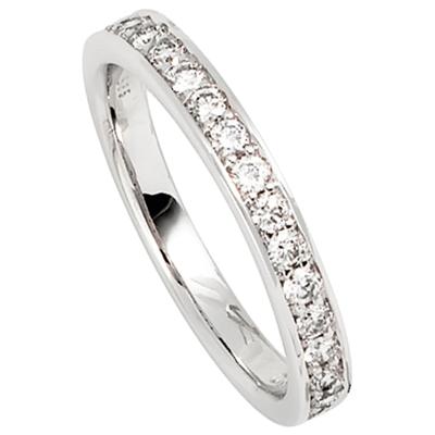 Diamantring JOBO Gr. 52, weiß (weißgold 585), Fingerringe, Damen, 52, SI = kleine Einschlüsse, Diamanten Weißgold 585, Diamanten, Weißgold 585, Diamantring, 585 Weißgold mit 17 Diamanten