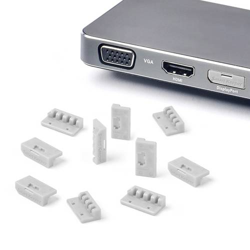 Smartkeeper DisplayPort Schloss DL04P1GY 10er Set Grau ohne Schlüssel DL04P1GY
