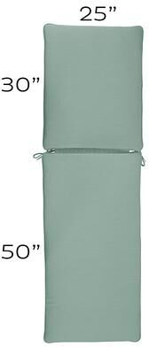 Replacement Chaise Cushion - 25x80 - Fast Dry, Canvas Fern - Ballard Designs