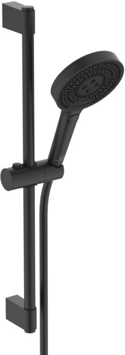 Ideal Standard Solos Brausekombination A7897XG Stange 603mm, Handbrause mit 3 Funktionen, silk black