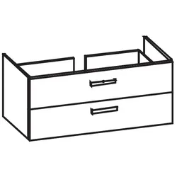 Artiqua 414 Waschtischunterschrank für Legato 4153C1 Castello Eiche quer NB, 414-WU2L-V142-7134-426 414-WU2L-V142-7134-426