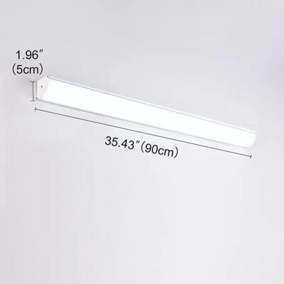 Uplifted Goods Long Strip Minimalist Outdoor LED Wall Light For Stylish Home Lighting white 90cm with Dimmable Remote