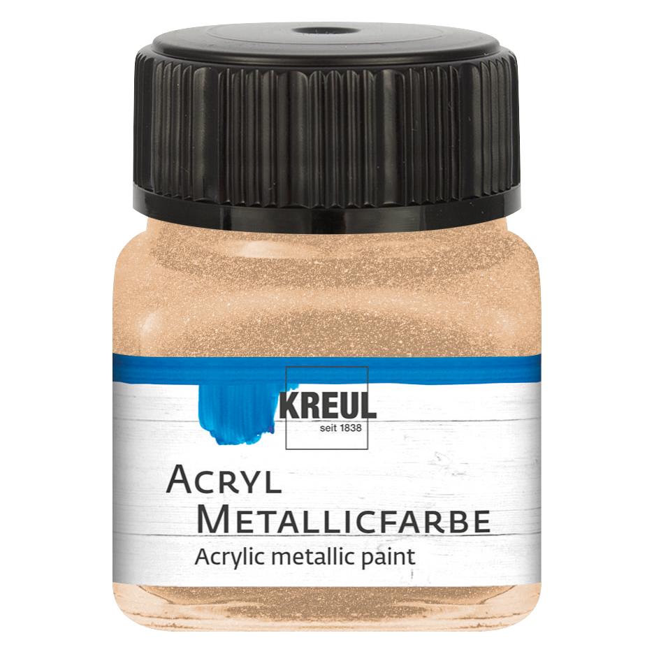 Kreul Acryl Metallicfarbe, cremig deckend, 20 ml (20 ml) (77284)