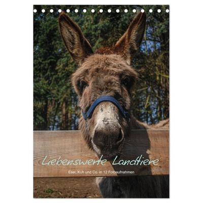 Liebenswerte Landtiere (Tischkalender 2026 DIN A5 hoch), CALVENDO Monatskalender