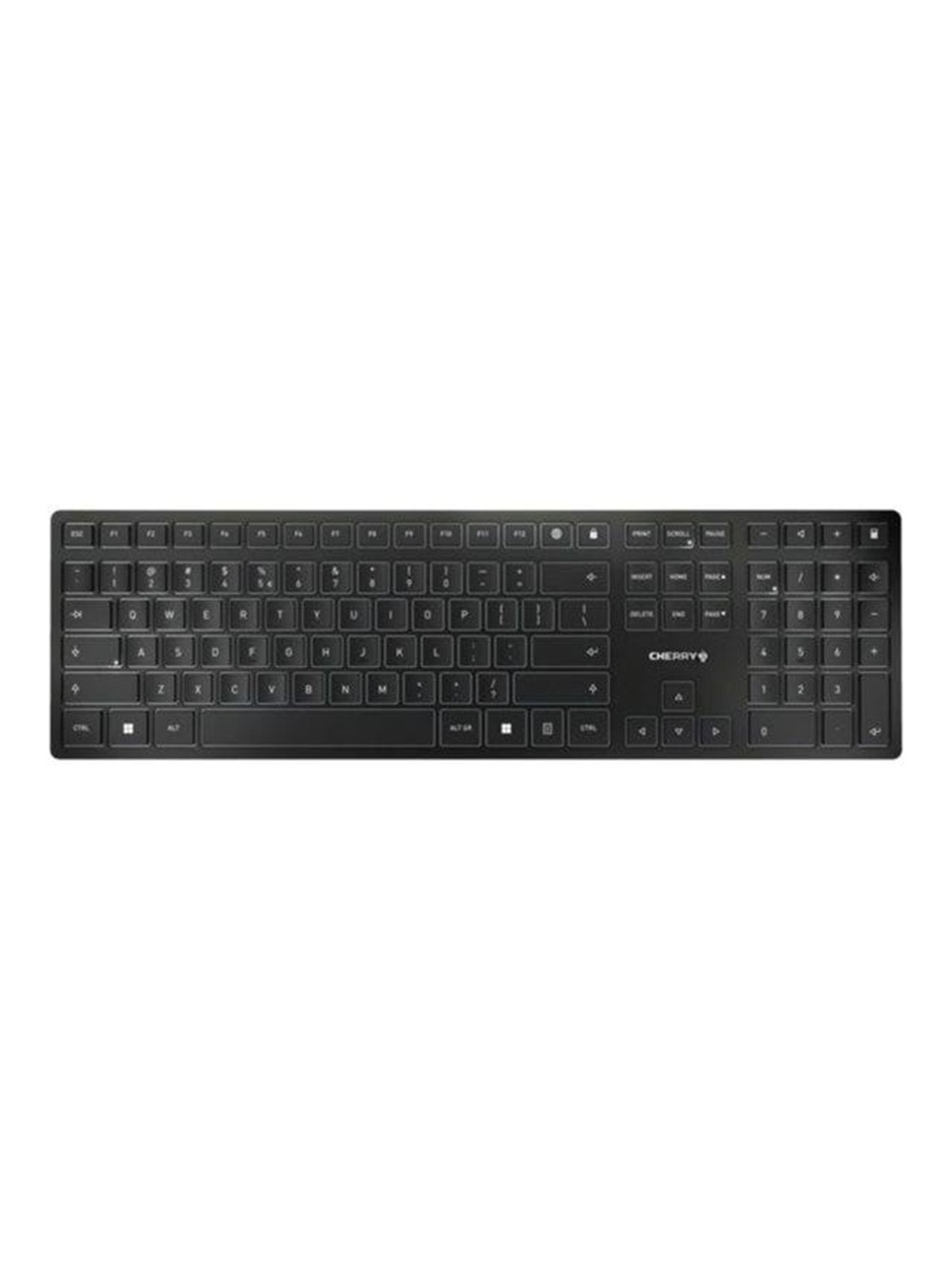 Cherry KW 9100 SLIM - Tastatur - Nordic ISO - Silber