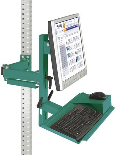 Manuflex ZB3628.0001 Ergonomie Monitorträger für UNIVERSAL und PROFI mit Tastatur- und Mausfläche, VESA-Adapter 100mm