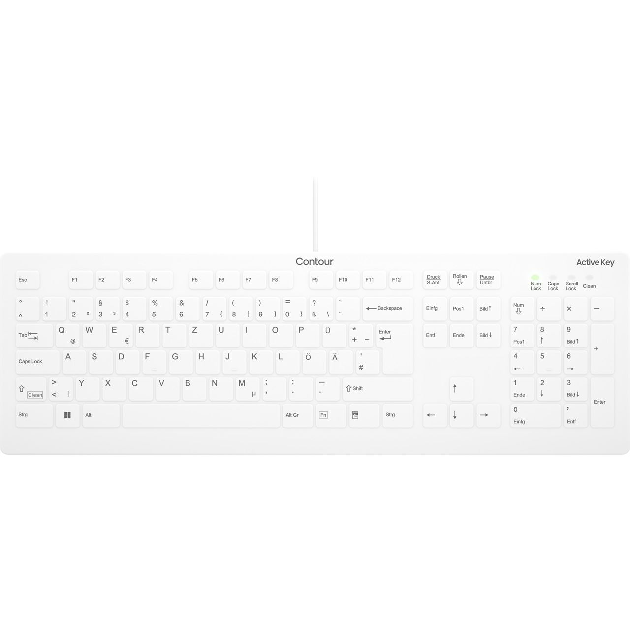 Contour Active Key AK-C8112 USB Deutsch weiß (kabelgebunden)