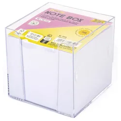 folia Zettelbox WHITE transparent inkl. 700 Notizzettel